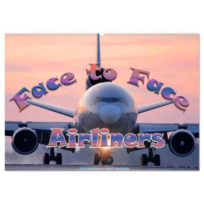 Airliners - Face to Face (Wandkalender 2027 DIN A2 quer), CALVENDO Monatskalender