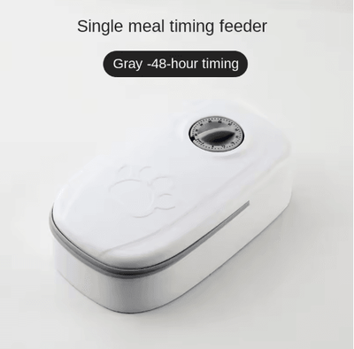 Inspire Picks Automatic Pet Feeder & Water Bowl With Timer Food Storage Dispenser gray