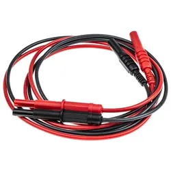 RS PRO, Messleitung, Multimeter-Messleitungen mit Krokodilklemme, Rückzugstecker, Stecker ummantelt, Gabelklemme