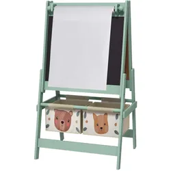 KINDERTAFEL, 3 in 1 Kinder Staffelei, Doppelseitige Standtafel mit Papierrolle