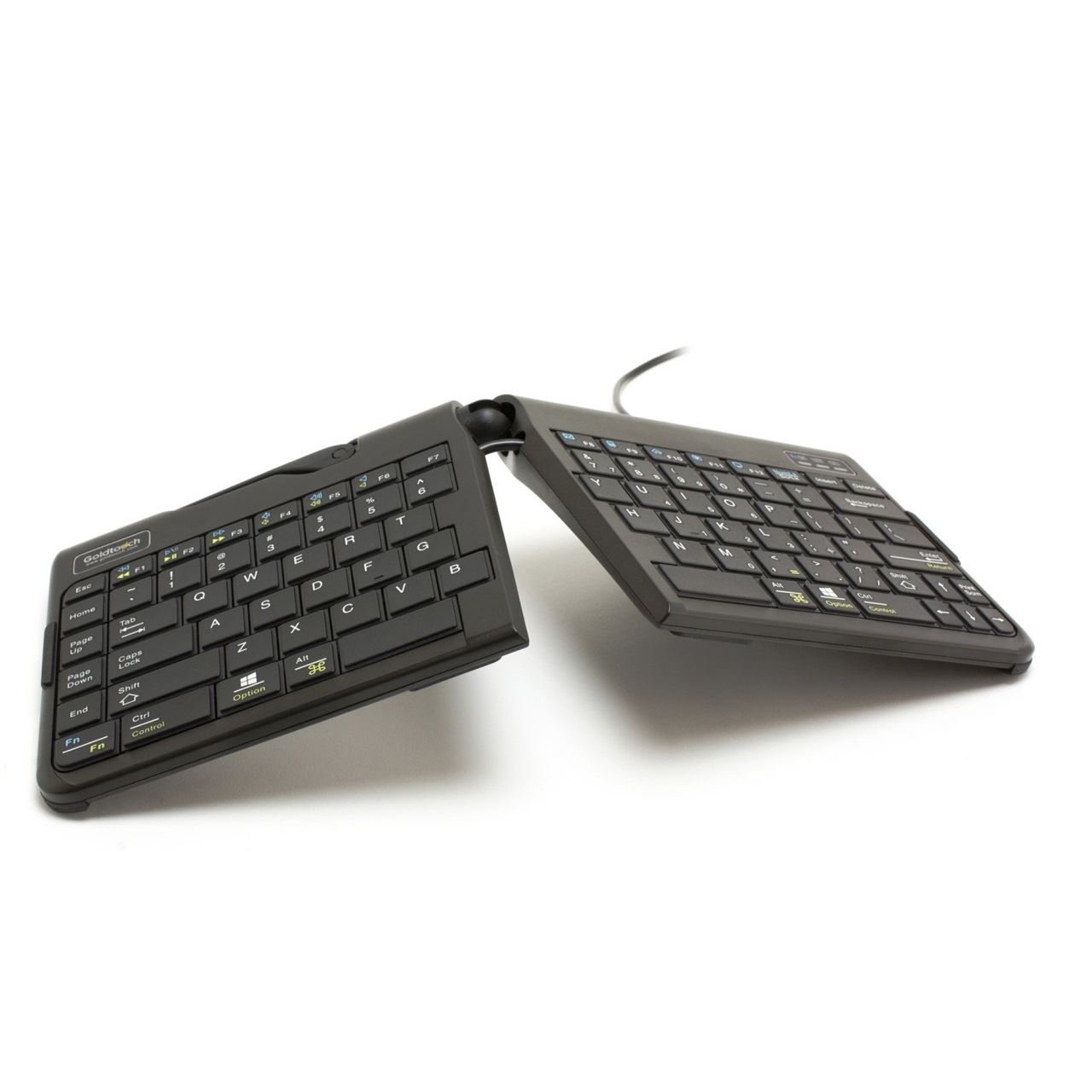 BakkerElkhuizen Goldtouch Travel Go2 USB Deutsch schwarz (kabelgebunden)