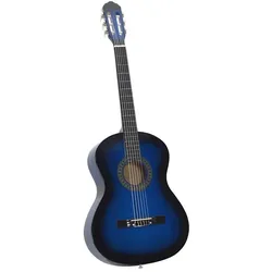 vidaXL Alvonica (Konzertgitarre, harter Kunststoff, Lindenholz, Nylon), Gitarre, Blau