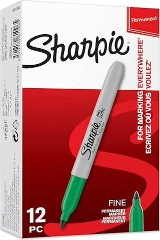 Sharpie Fein Permanent Marker Rundspitze gr?n 12er Faltschachtel