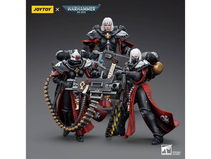 JOYTOY 1/18 Adepta Sororitas récupérateur avec flameur lourd/Multi-melta/Buller lourd Mecha figurines d'action Anime modèle cadeau recueillir