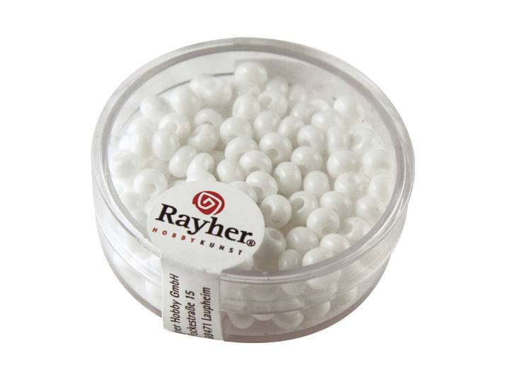 Rayher Indianer-Perlen Weiss ⌀ 4.5 mm 17 g