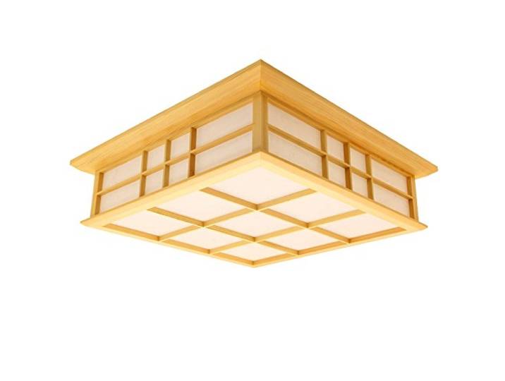 KAIRRY Deckenleuchten Deckenlampe LED Lamp Massivholz Tatami Lampen Japanische Wohnzimmer Lampen Schlafzimmer Balkon Protokolle Deckenleuchte (Color : Warmes Licht, Größe : 65CM)