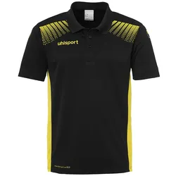 uhlsport GOAL Poloshirt Kinder schwarz/limonengelb 140