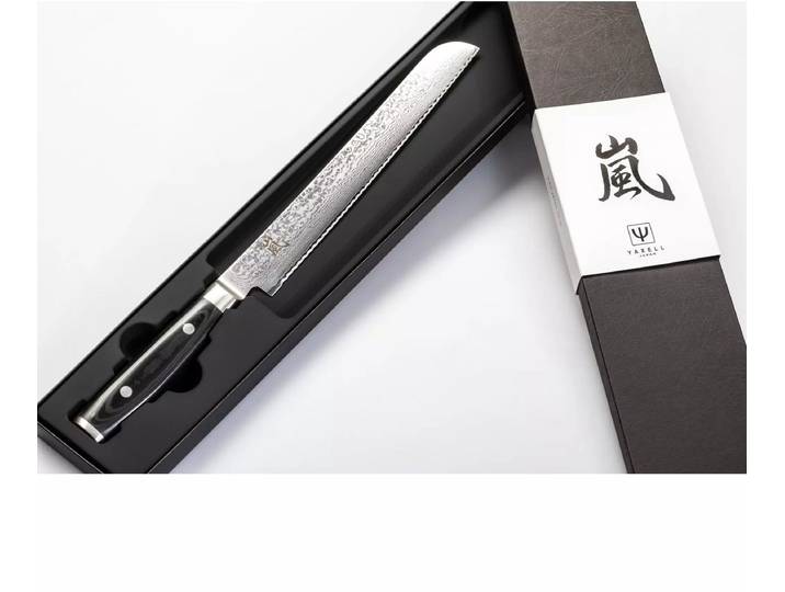 Yaxell Ran Broodmes 23 cm – 69 Lagen Damaststaal – VG10 Staal – 61 HRC – Canvas-Micarta Heft
