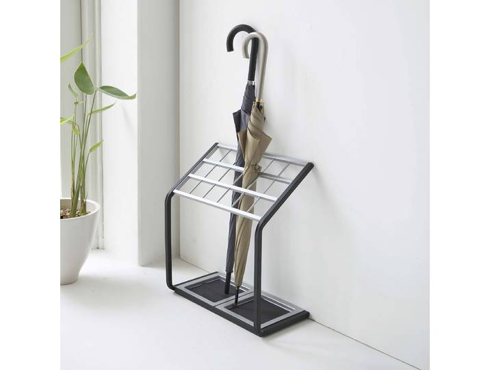 Porte-parapluie Home 45 x 50 x 24cm Argenté/Noir