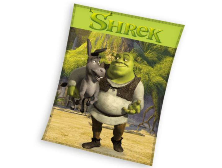 Shrek fleece plaid groen 130x160cm