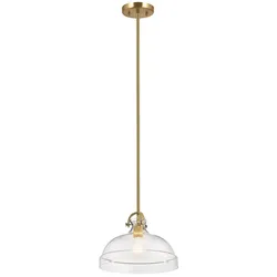 Elstead Lighting Hampton Duo-Mount Pendelleuchte 1-flammig in Painted Natural Brass