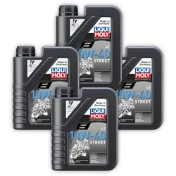 4x Motorbike 4T 10W-40 Street LIQUI MOLY 1521 Motorradöl Motoröl Motor Öl 1 Liter