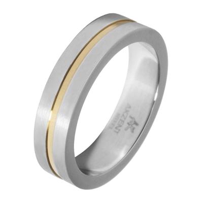 Fingerring AKZENT "Duana, langlebig" Gr. 56, bunt (bicolor), Fingerringe, Damen, 56, Edelstahl, Fingerring