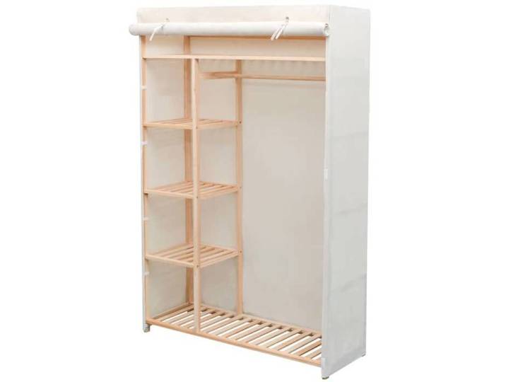 SALE 2024  Garde-robe JMS - Armoire de chambre en Garde-robe en tissu et - Bois de pin 110x40x170cm ABHT 6807502