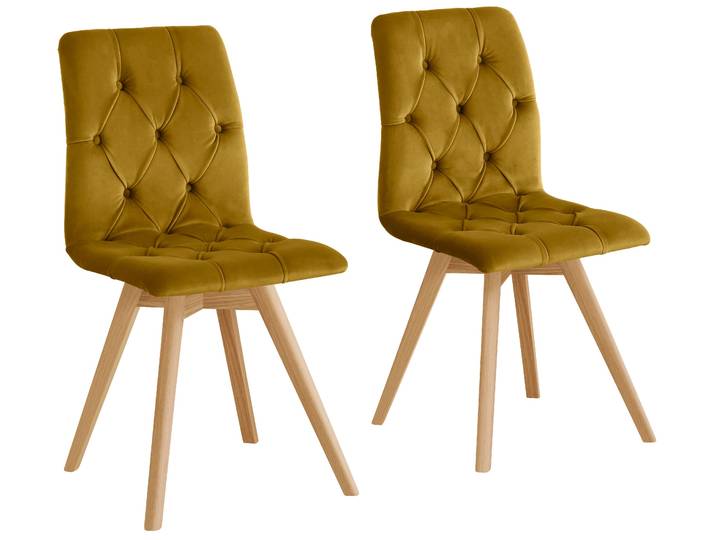 Esszimmerstuhl GOODPRODUCT Rania , braun (bernstein, eiche weiß), B:45cm H:91cm T:55cm, Stühle, Esszimmerstuhl, im 2er/4er/6er Set, Massivholzbeinen