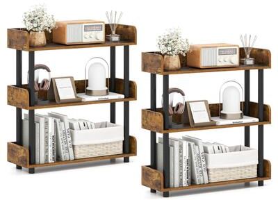 1/2 PCS 3-Tier Freestanding Bookcase w/Anti-Tipping Kit