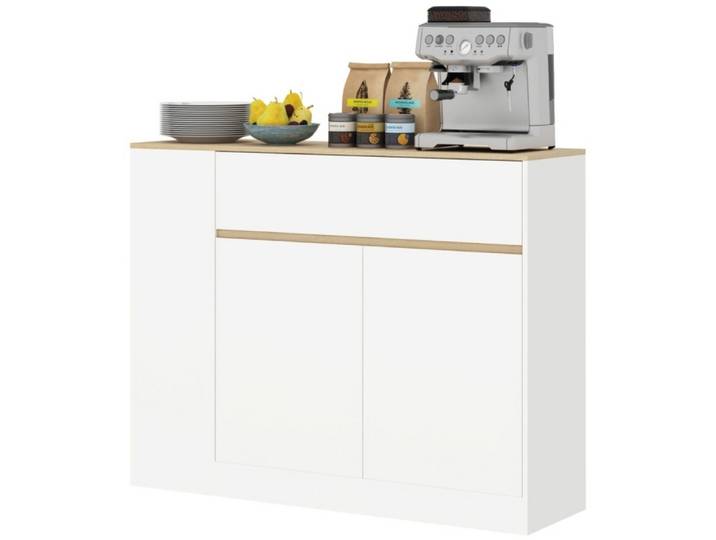 Fine Life Pro Sideboard Sideboard weiß, mit Schublade & verstellbarer Ablage
