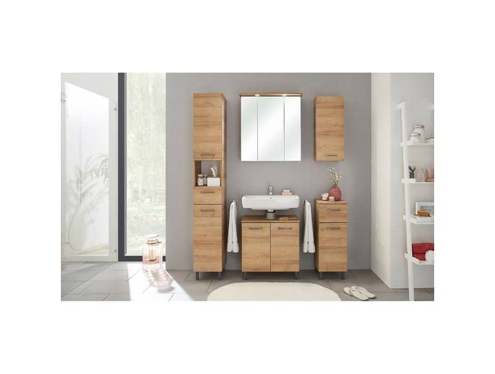 Badezimmerset I 5-teilig 155 x 196 x 33cm Braun