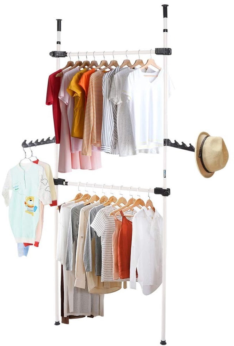 Dailygoods Verstelbare Kleerhanger Kledingrek met Heavy-duty Ontwerp