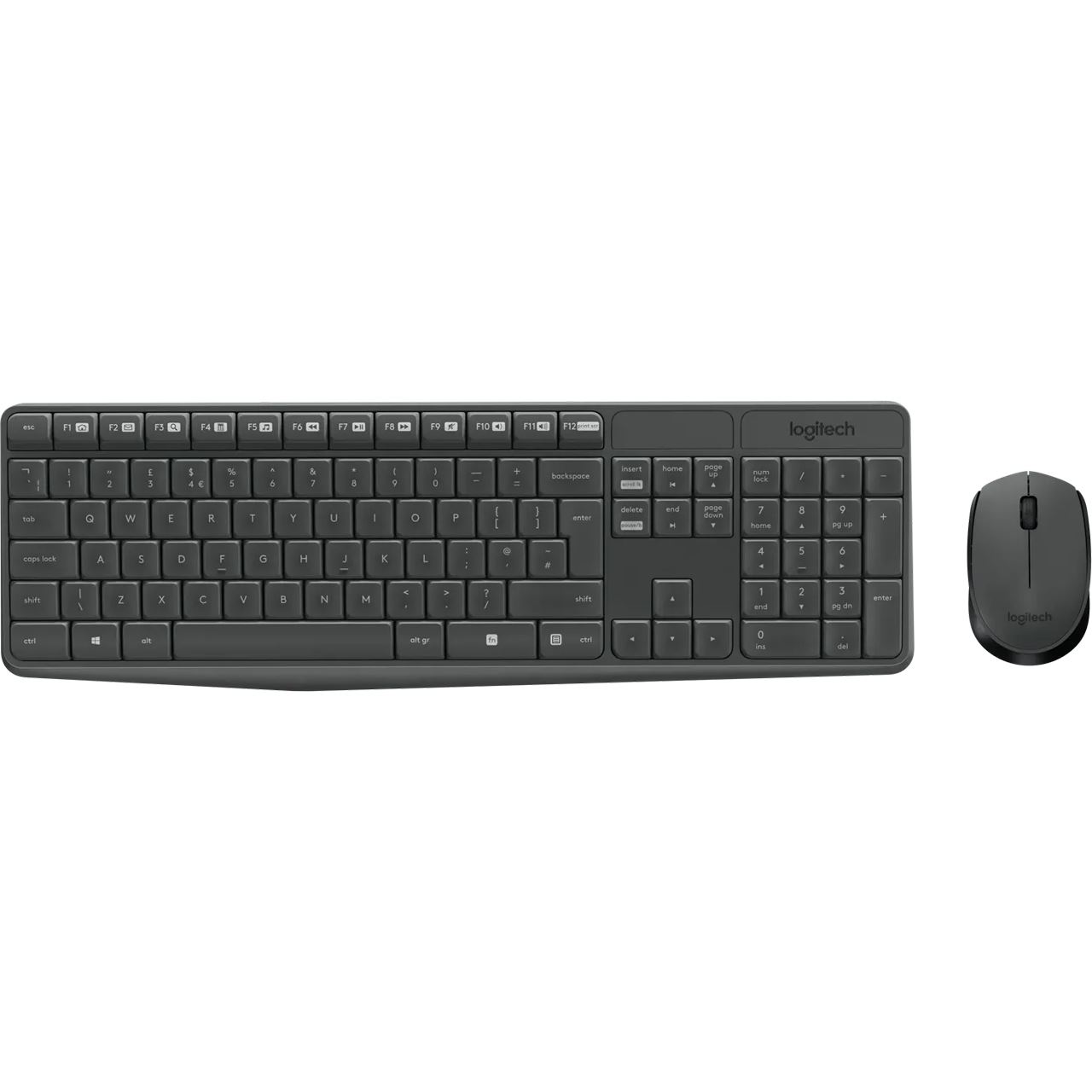 LOGITECH MK235 Wireless Keyboard and Mouse GREY Ungarn Layout