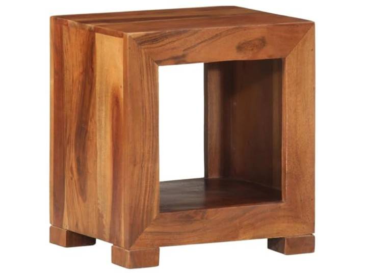 HQWNVXNM Beistelltisch Massivholz Akazie 37x29x40 cm Braun Offene Ablage schafft Ordnung im Schlafzimmer und Wohnbereich, Unikat-Maserung veredelt die Raumgestaltung.