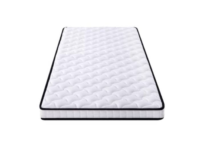 Merax Federkernmatratze 90x200 cm, H3, 10 cm, ergonomisch, gerollt – Weiß+Schwarz