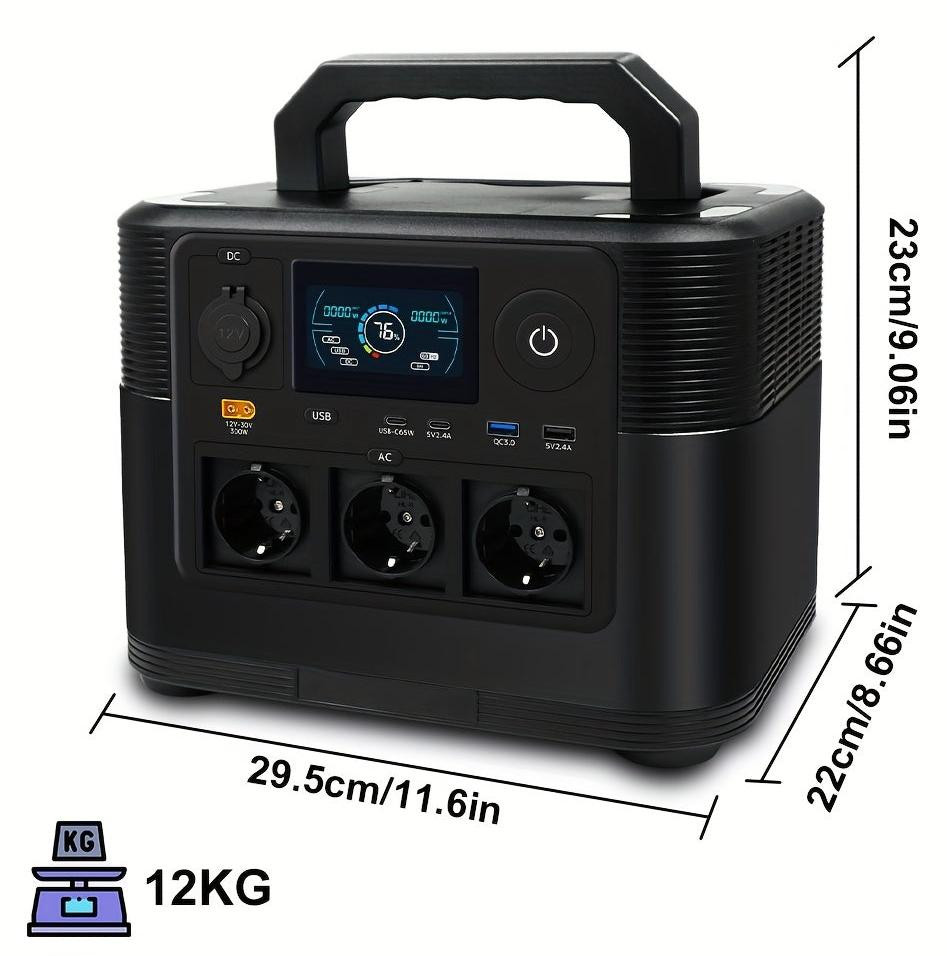 Selius Draagbare Powerstation - Mobiele Accu met 1008Wh Batterij voor Outdoor en Noodstroom
