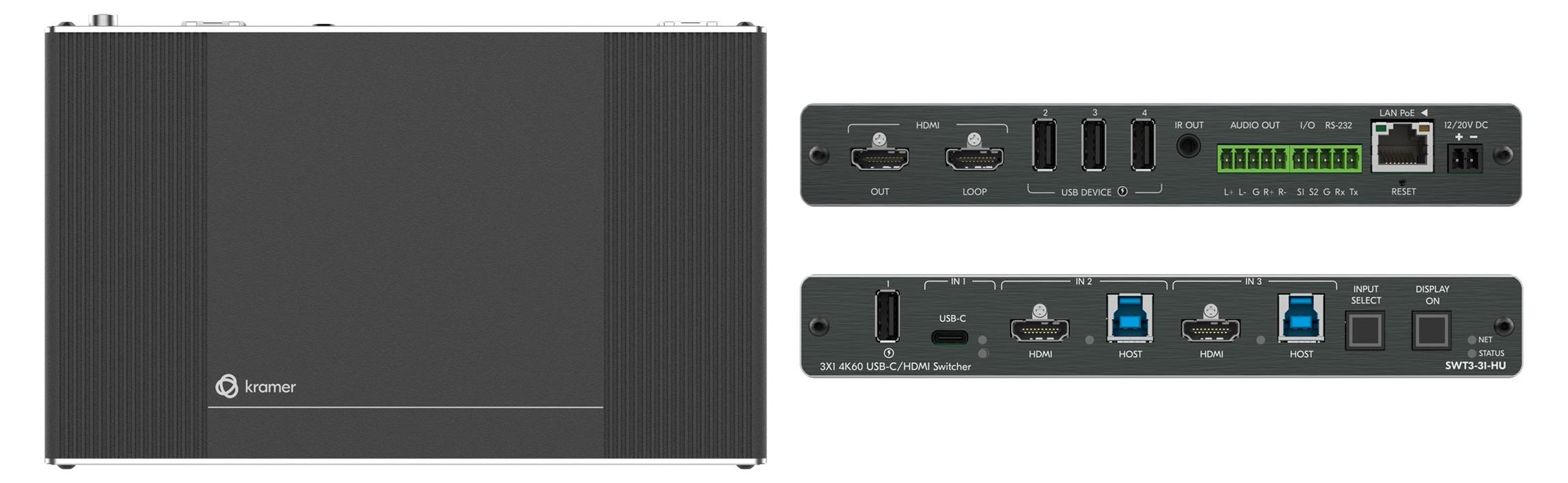 Kramer Electronics Kramer SWT3-31-HU - Video-/Audio-/USB-Schalter