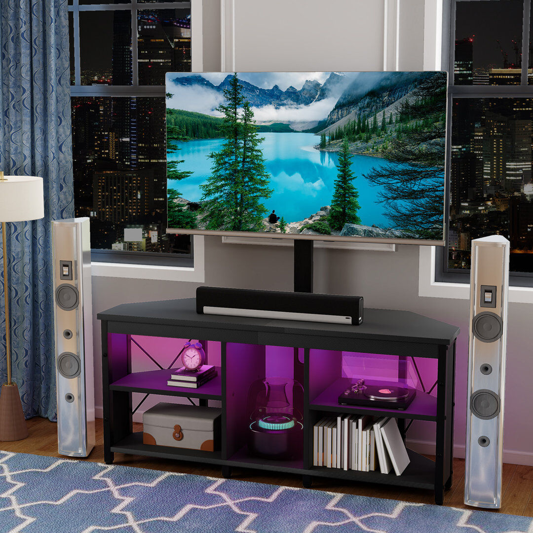 Brayden Studio TV Stand for TVs up to 32-70" Black;Unfinished 70"