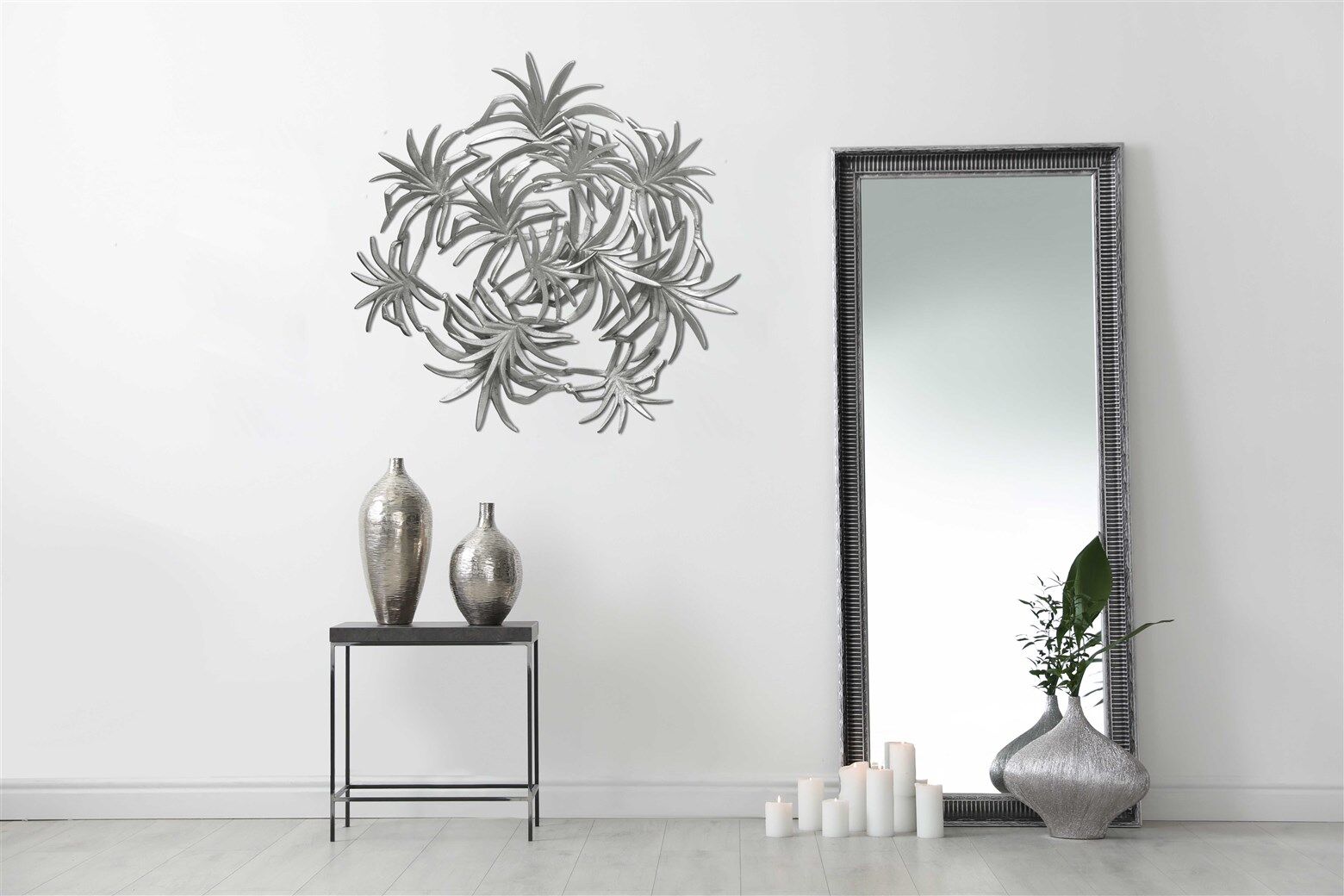Kayoom "Wanddeko Domizil 425" sorgfältige Handarbeit, Unikat, kunstvoll silber B/H/T: 70cm