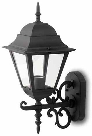 V-Tac Vt-761 Portalampada Lanterna Large Facing Up Alluminio Ip44 E27 Nero - Sku 7521