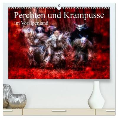 Perchten und Krampusse im Voralpenland (hochwertiger Premium Wandkalender 2027 DIN A2 quer), Kunstdruck in Hochglanz