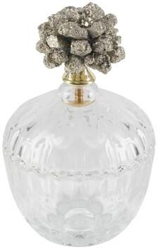 Sagebrook Home Stella Stone And Glass Jar, Bud, Clear Crystal, Complete Home Look