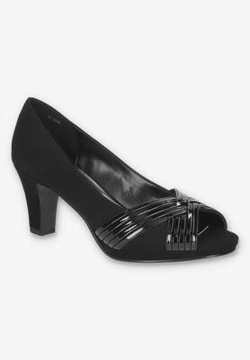 Women's Lavish Heel by Easy Street in Black Lamy (Size 11 M)