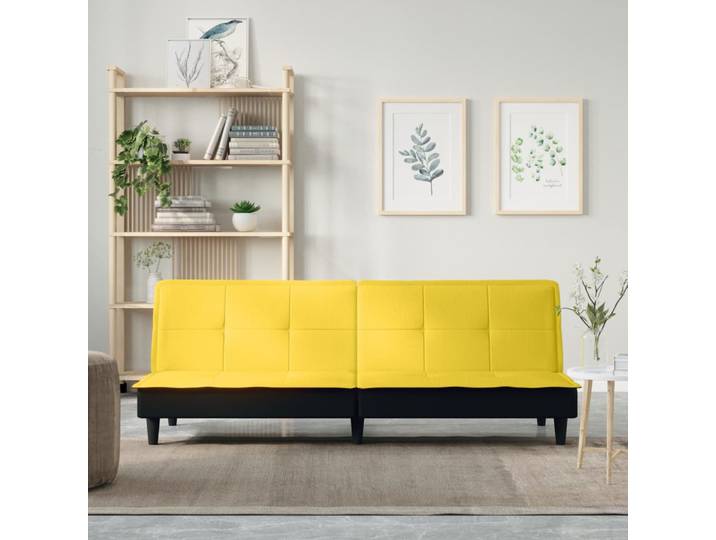 vidaXL Schlafsofa Hellgelb Stoff