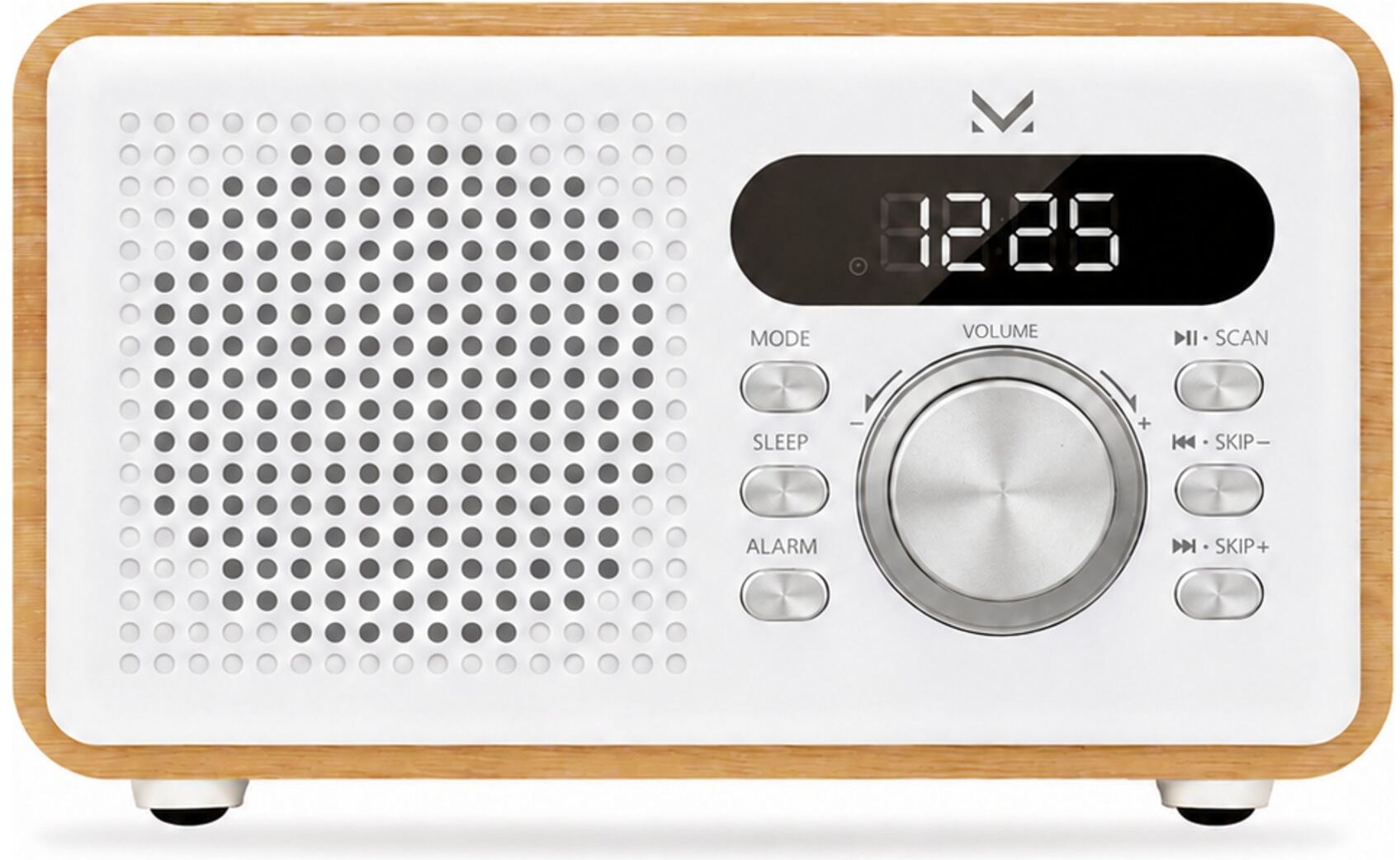 Radiosveglia Majestic 169262 WD BIANCA White e Wood