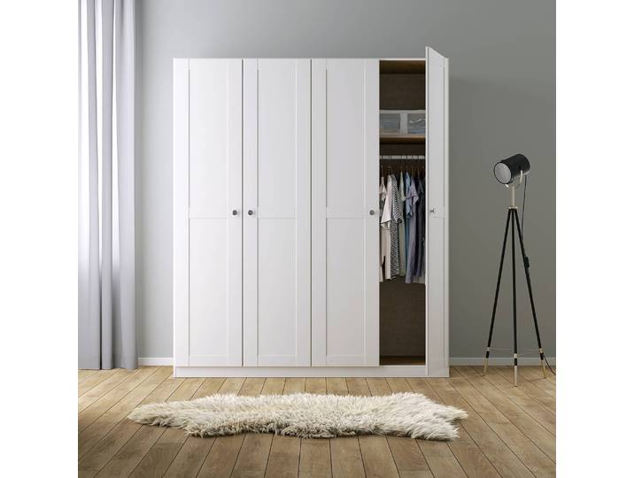 Drehtürenschrank Landhaus I 181 x 210cm Weiß