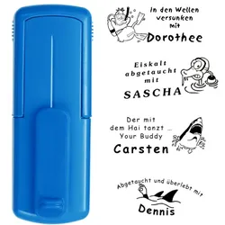 Smart-stamp - Größe: 38 x 14 mm - Farbe: Vollton-Blau