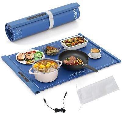 Portable Silicone Heating Mat with 3 Temperature Levels & 4 H Timer
