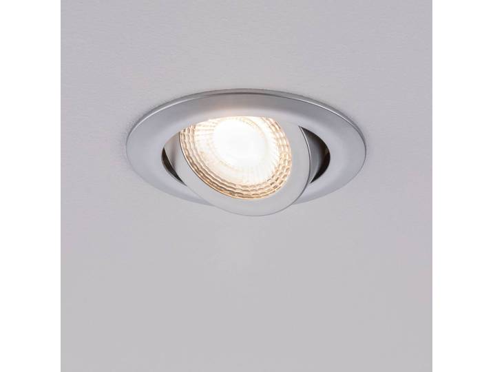 Spot encastrable Monnieres I Ø 8cm Argenté Matériau : Matière plastique Type de matière synthétique : Verre acrylique LED Module LED