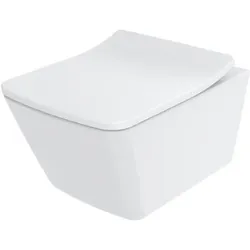TOTO SP WC-Sitz, eckiges Design, abnehmbar, mit Absenkautomatik, Edelstahlscharniere, TC512G