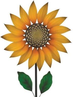 Regal Art & Gift 60 Inch Textured Flower Spinner Stake - Sunflower
