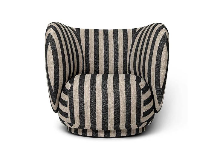 Ferm Living Rico lounge chair fauteuil Louisiana sand black