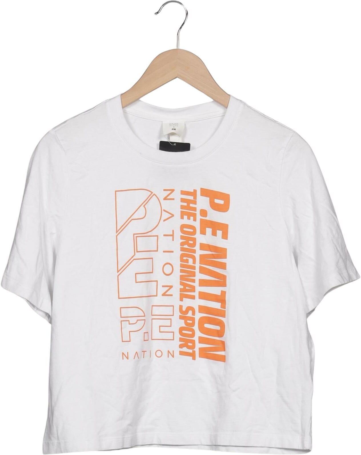 P.E Nation Damen T-Shirt, Weiß, Gr. M, Baumwolle - Second Hand