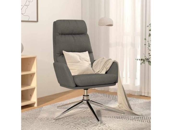 YUTAASU Relaxsessel Hellgrau Stoff 360 Degree Swivel, Thick Padded, Metal Frame, Armrests, Sturdy Base