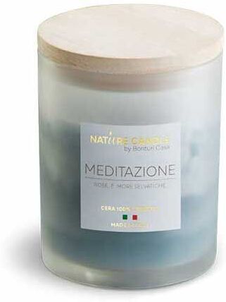 Nature Candle Candela profumata naturali Meditazione - Rose e More selvatiche 200 gr - collezione Amati