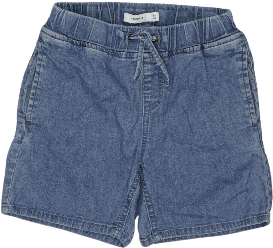 name it Jungen Shorts, Blau, Gr. EU 116, Baumwolle / Leinen / Elasthan - Second Hand