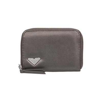 Brieftasche ROXY "Salty Flow Shine", Damen, grau (silber), Obermaterial: 100% Polyurethan., Kleinlederwaren Brieftasche
