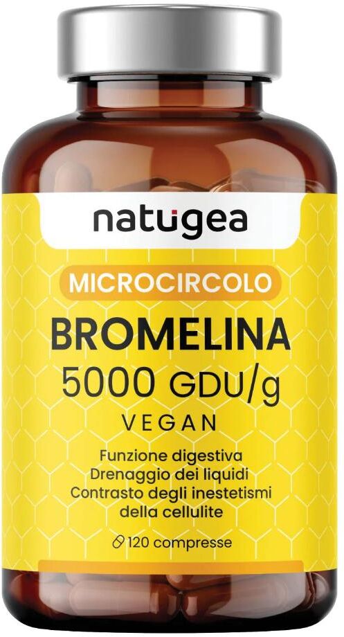 PRODGTAL Srl Natugea Bromelina 5000 GDU/g, 120 Compresse