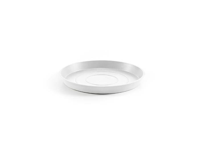 Blumentopfuntersetzer ECOPOTS, weiss (weiß), B:37cm H:3,5cm, Kunststoff, Untersetzer, Blumentopfuntersetzer
